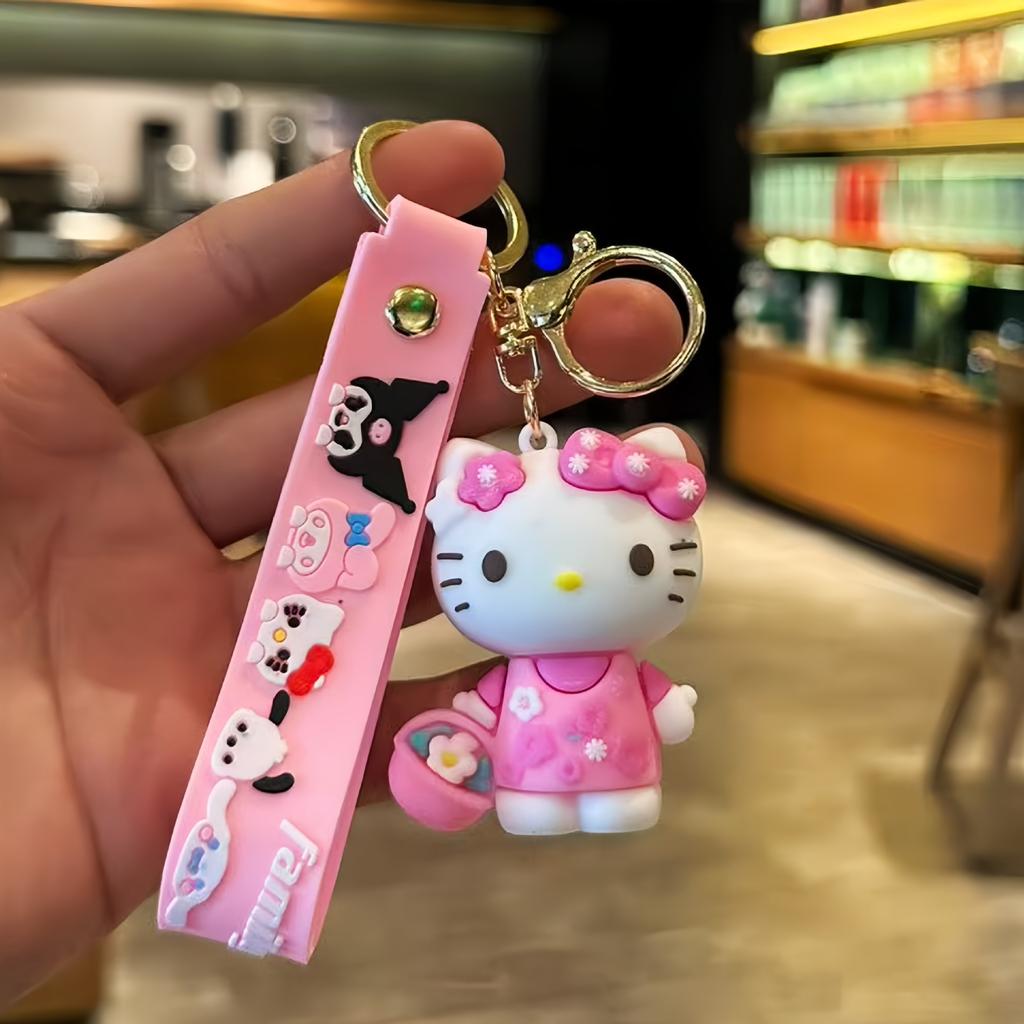 Cartoon KT Cat Keychain Couple School Bag Car Pendant Small Gift Baby Catcher Gift