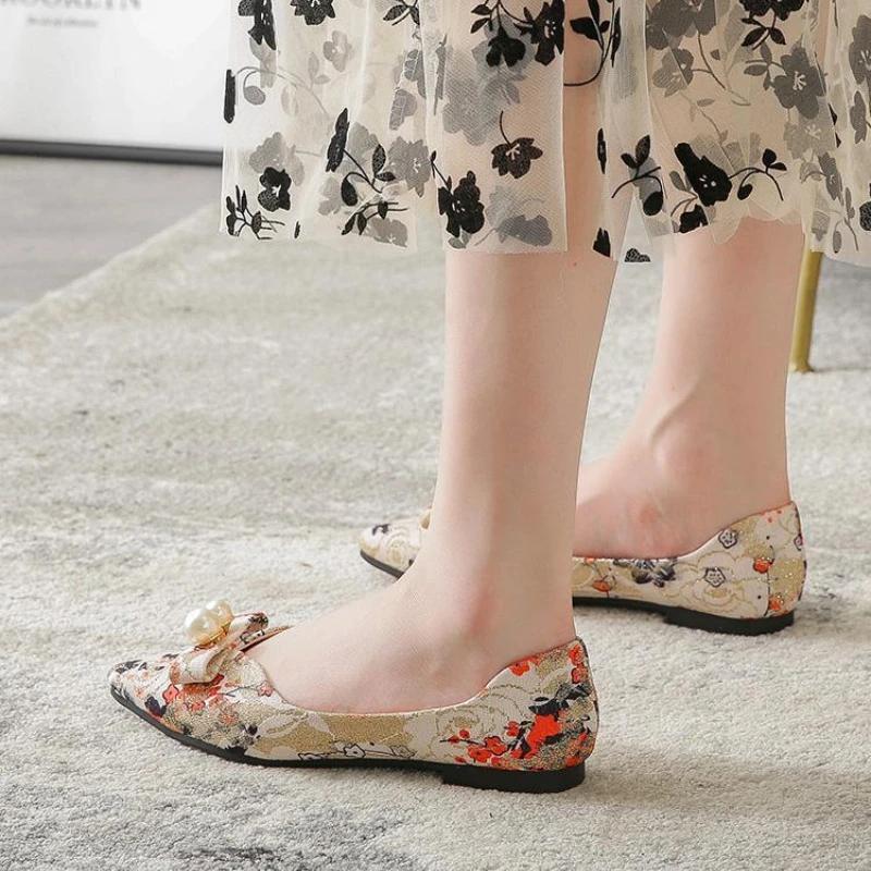 Office Woman Flats Slip-on Black Canvas Wholesale Casual High Quality Fashion Social Shoe Promotion 2025 Summer Shoes for Women