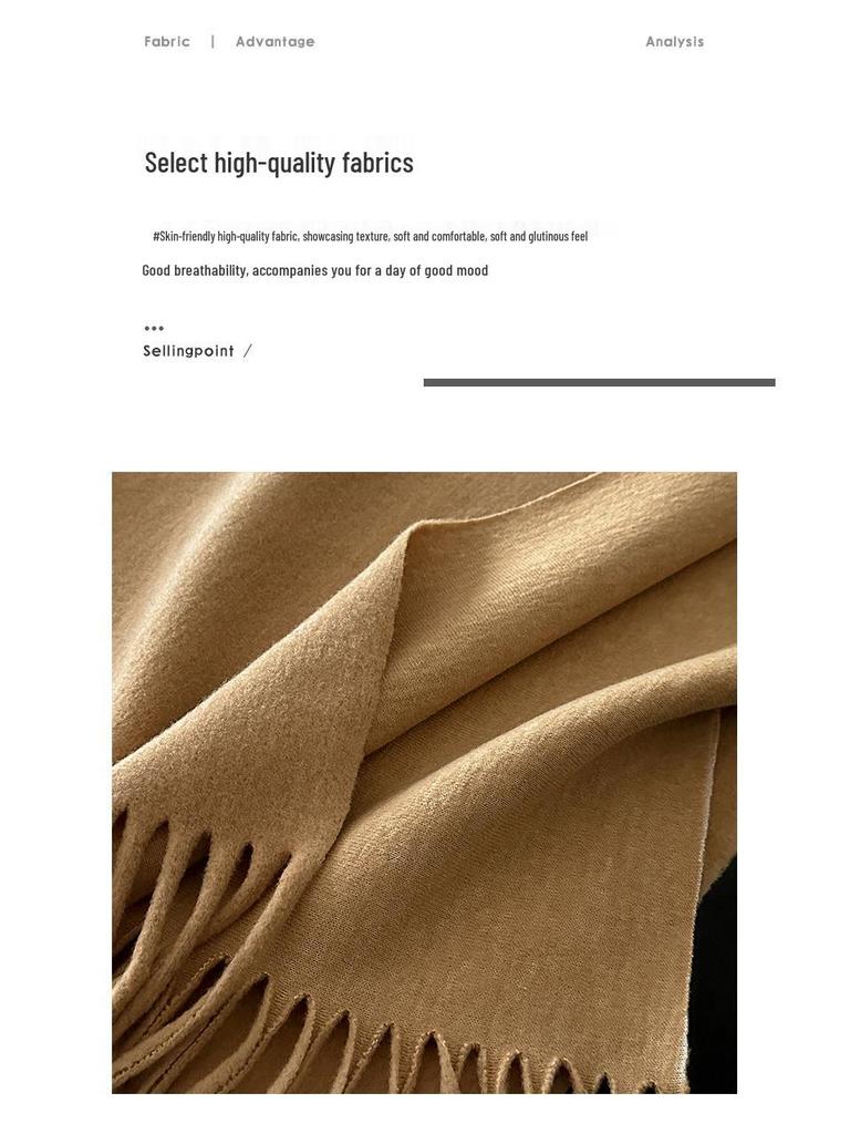 Cozy Wool Tassel Shawl for Women – Autumn/Winter Photography Cloak