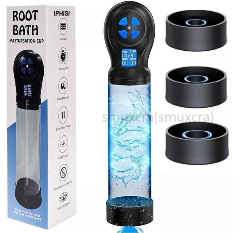 Automatic Electric Vacuum Pump Thicken Penis Enlargement Enhancer Penis Sucker Sex Toys for Male Masturbate Pressure Training 18