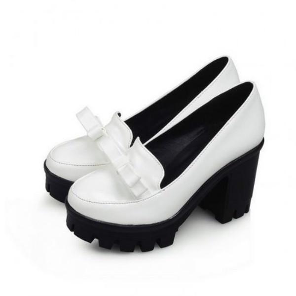 Velká velikost 34-43 Velikost Vodotěsná Platforma Silný podpatek Super vysoký podpatek Jednonožky Motýlek Lakovaná kůže Velkoformátový motýlek Dámské boty