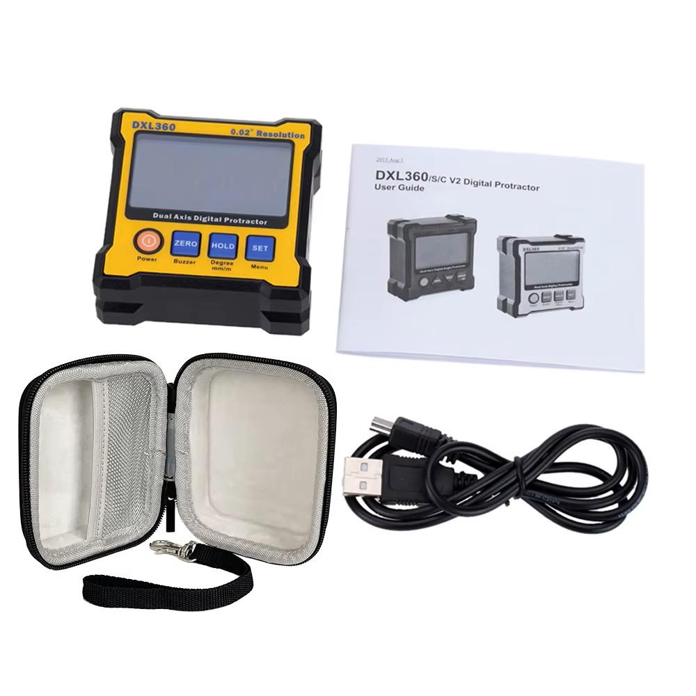 Axis Digital Angle Protractor Digital Level Angle Meter High-precision Dual-axis Digital Display Level Gauge DXL360/DXL360S