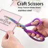 Craft Scissors Purpose Sharp Titanium Blades Shears Rubber Soft Grip Handle Multipurpose Fabric Scissors Tool Great for Office