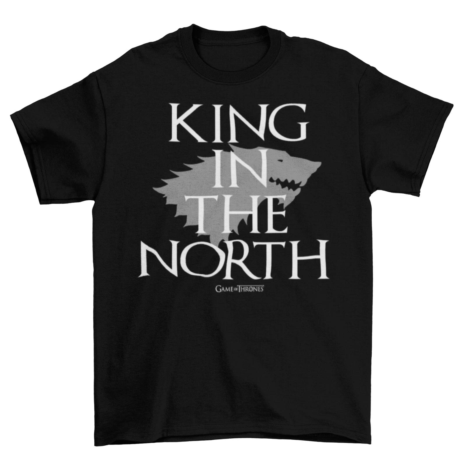 Game Of Thrones KING IN THE NORTH  T-Shirt Adult Unisex Cotton Stark Direwolf XXL