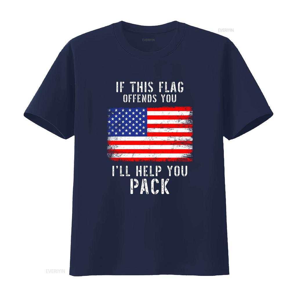 Usa Vet Patriotic American Flag T Shirt If This Offends You Ill Help Pack Design Vintage Slightly Versatile Soft
