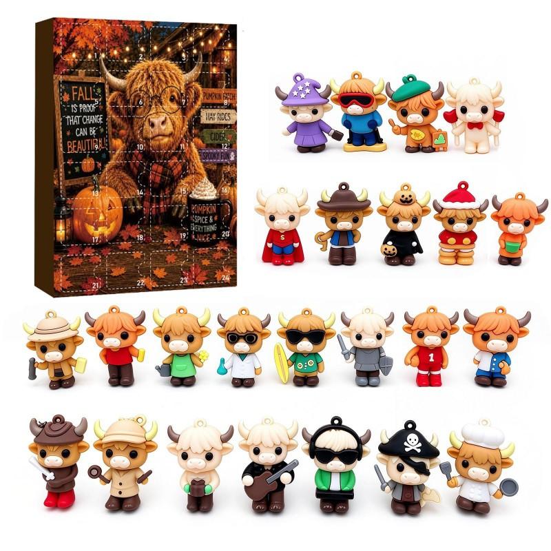2026 Animal Christmas Advent Calendar Acrylic Blind Box Toy Adults Collectible Holiday Countdown Gift