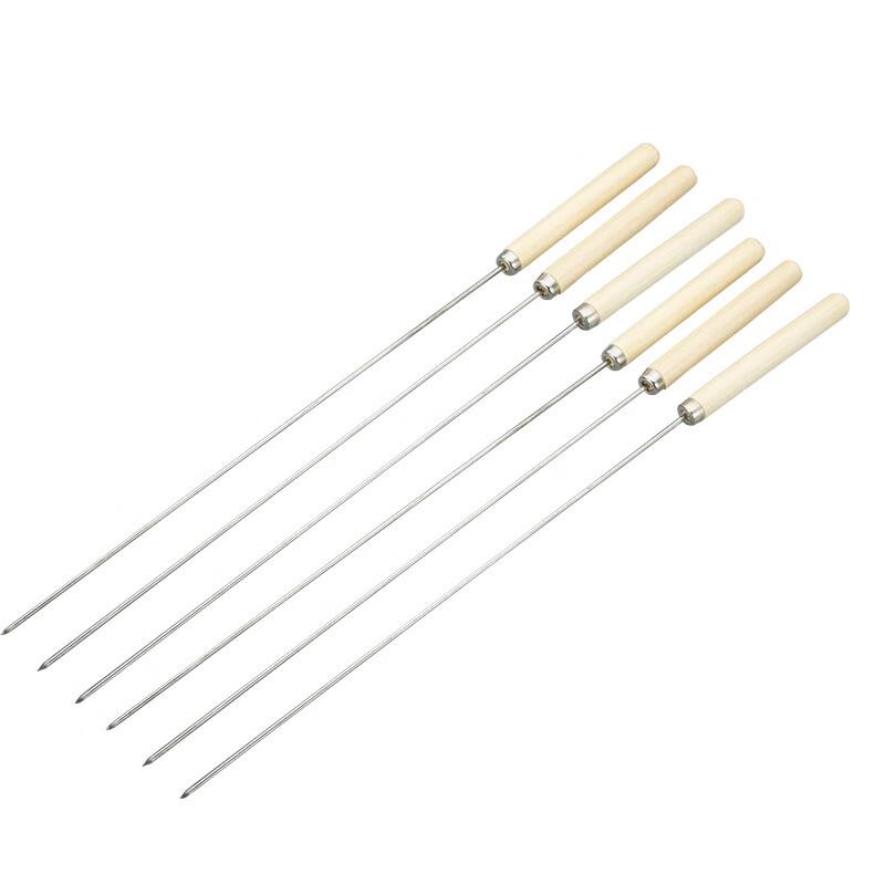 

Wooden Handle Round BBQ Skewers