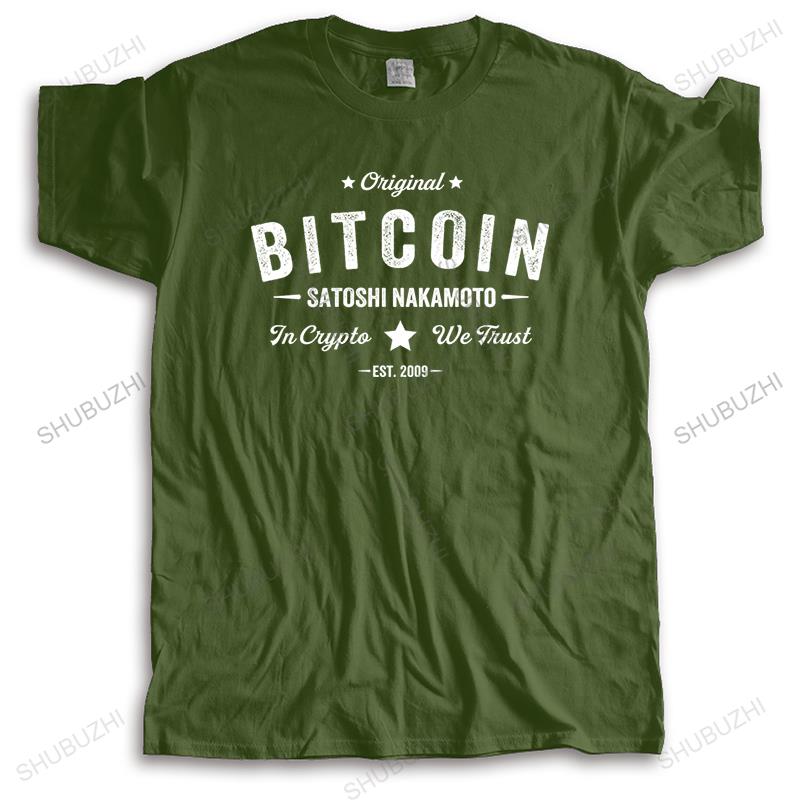 new fashion tshirt men crew neck streetwear tees short sleeve BITCOIN SATOSHI NAKAMOTO Bigger Size Homme Black Teeshirt