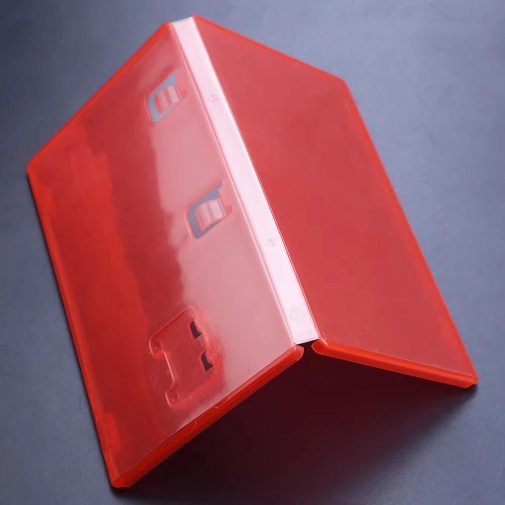 Transparent Game Card Box Red with Book Holder Storage Case Box Plastic Cartridge Holder Shell for Switch 2 For Inserted Cover