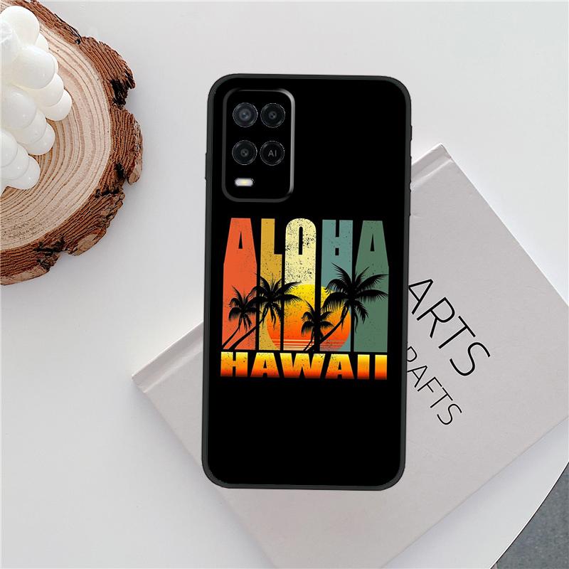Aloha Beach Life Hawaii Case For Oppo A18 A38 A58 A78 A98 A79 A40 A60 A80 A16 A76 A96 A15 A74 A94 A54 A77 A17 Cover