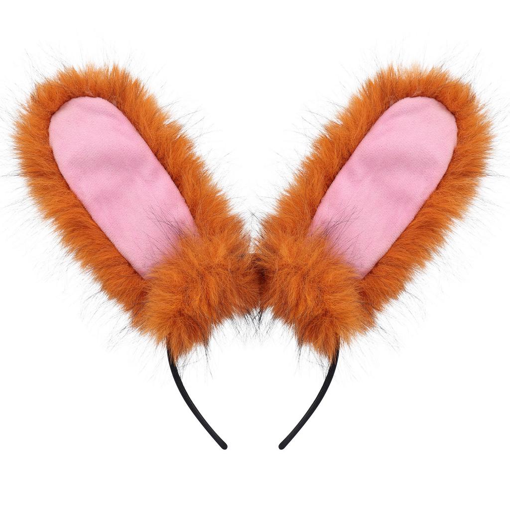 Hand-made Rabbit Ear Headband, Cartoon Show Cosplay Dress Up, Plush Animal Ear Headband, Rabbit Ear Live Broadcast Props