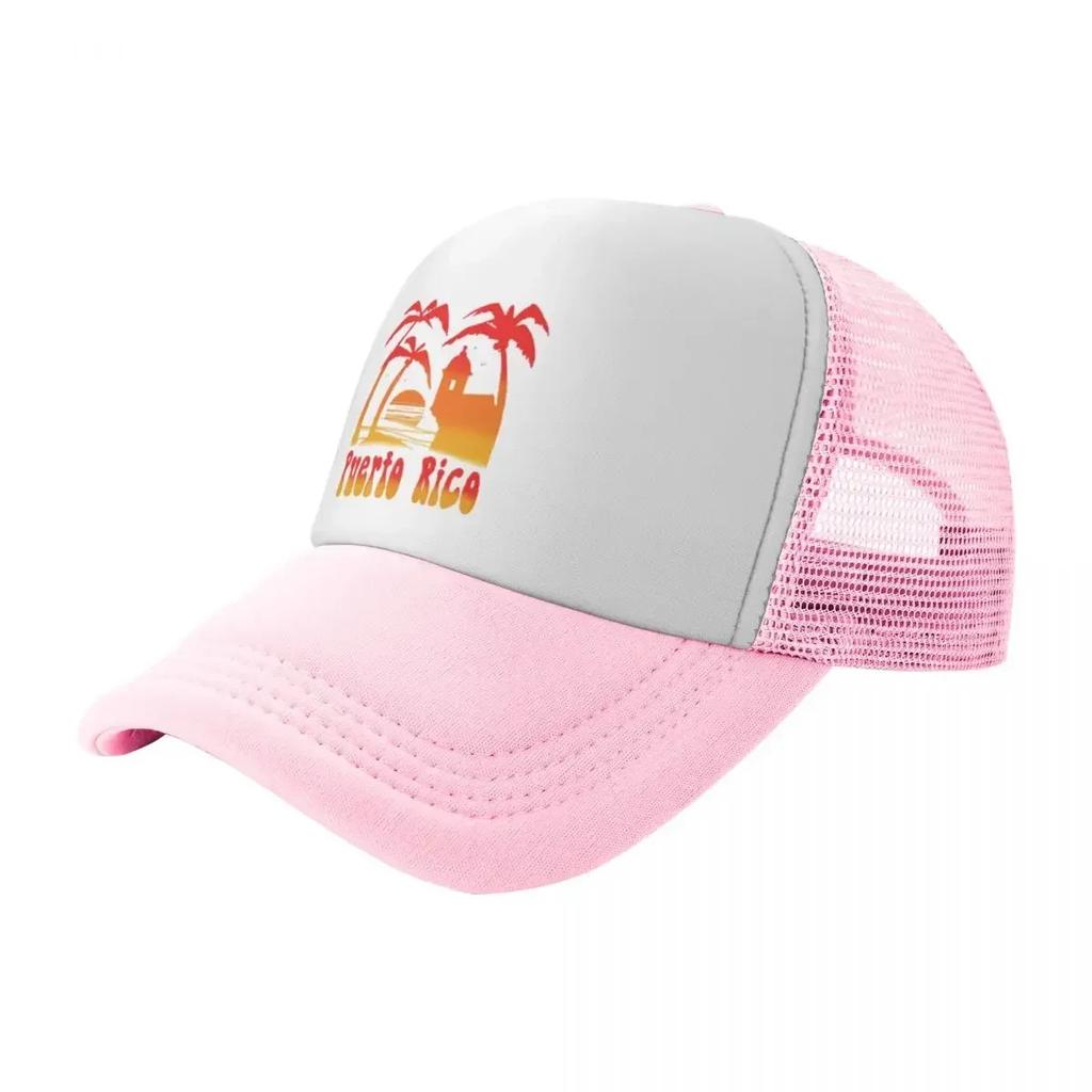 Orange Puerto Rico Coconuts Travel Palm Trees Beach Baseball Caps Women Coquette Outdoor Hip Hop Trucker Cap Hot Sale Dad Hat