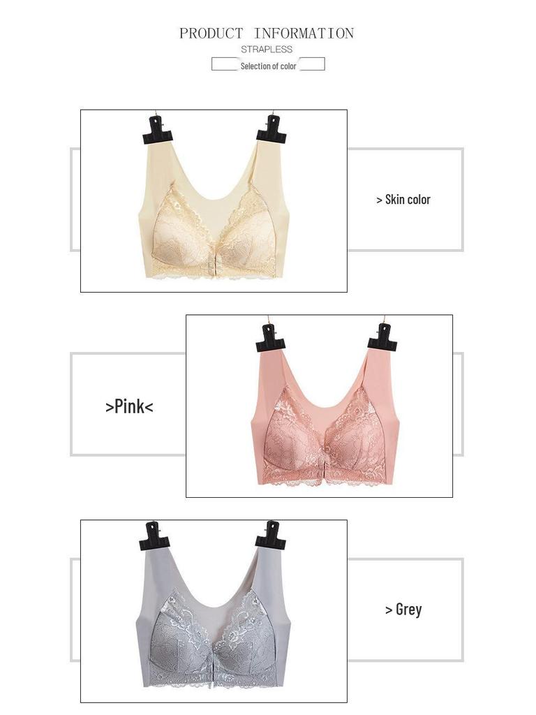 Sexy krajkový vestový podprsenka s předním zapínáním - Velká velikost