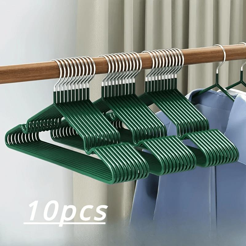 10pcs Durable Metal Hangers - Seamless Shoulder Design, Non Slip Grip, Suitable for Heavy-duty Hangers in Households