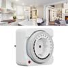 Sturdy EU 230V Timer Socket 7.8x7.8cm Mechanical Timing Switch Automatic Timer Power Control