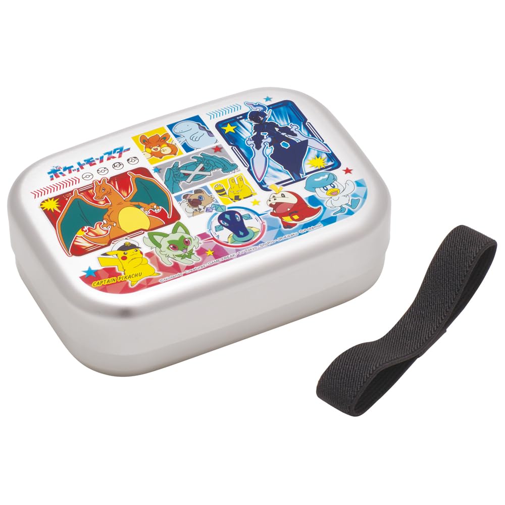 Skater Bento Box, 370ml, Aluminum, Insulated, Lunch Belt Included, Pokémon 24, Made in Japan, Pokémon ALB5NV-A