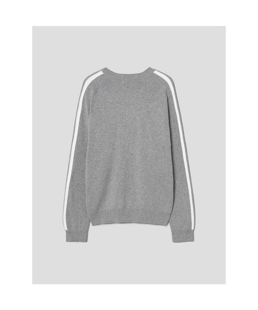 8SECONDS V-Neck Track Knit Gray