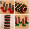 4Pcs Velvet Chair Leg Floor Protector Stripe Stool Leg Protectors Cap  Office