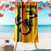 Custom Name Abarth Print Beach Towel, Large Soft Quick Dry Towel for Beach Camping Swimming