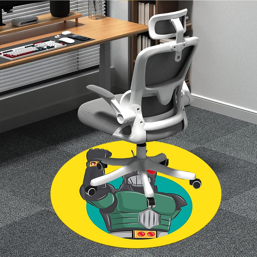 

1pc Masked Rider Hero Office Round Area Rug, Under Office Chairs Bedroom Living Room Home Decor a1022407 80cm by 80cm