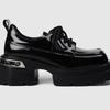 2025 Spring and Autumn New Versatile Popular British Style Small Leather Shoes French Hepburn Style Thick-soled Heightened Thick-heeled Loafers