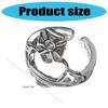 Geometric Hollow Heart Ring For Women Adjustable Copper Design Irregular Geometry Vintage Ring Fashion Jewelry Gift