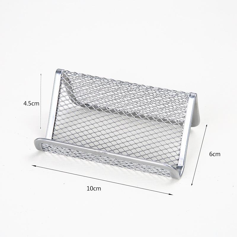 Metal Mesh Business Card Holders, 1Pack Durable Stainless Steel Card Stand for Desk, Office, and Business Use