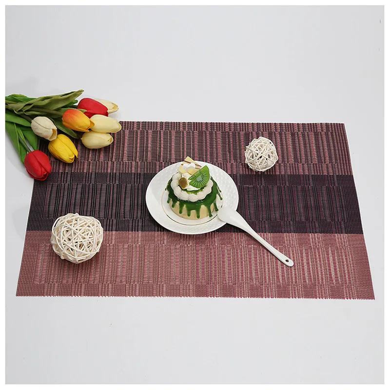 2Pcs Table Mat Set Non-Slip Bowl Pad Coasters Waterproof Table Cloth PVC Washable Placemats Restaurant Kitchen Accessories 2PCS