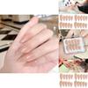 Handmade Nude Color Almond-shaped Nail Stickers For Women Ice Transparent Style