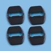 4Pcs Door Lock Latch Buckle Protector Covers Fit for Hyundai Kona EV Santa Fe Ioniq Sonata Kia Sorento Black Stainless Steel