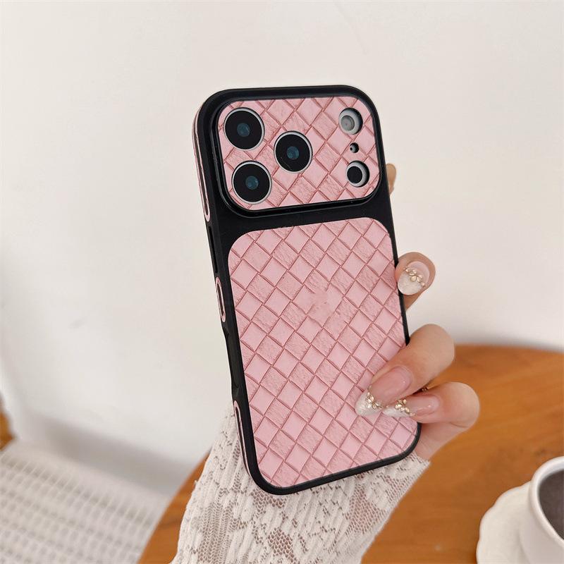 Premium Wenge Pattern Leather Protective Case for Apple 17 Pro Max/16 Pro