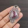 Natural Tourmalated Quartz Gemstone 925 Sterling Silver Jewelry  Pendant 1.98" AJP-2459