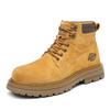 Autumn Winter New Genuine Leather Boots for Men Retro High Top Platform Shoes Male Fashion Casual Designer Work Yellow Boots Man