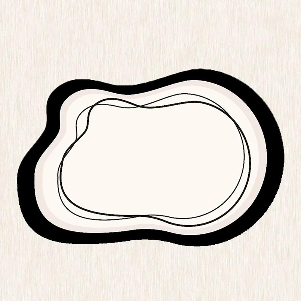 

Ковер VIKAMA Минималистичный линейный дизайн из искусственной шерсти - Ультратонкий, Пятноустойчивый, Нескользящий ковер для прикроватной зоны и гостиной, Мягкий коврик 40X60CM