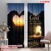 2pcs 2D Flat Printing Curtain Faith Hope Love God Fabric Without Electricity Festive Curtains for Festive Portraits and Party