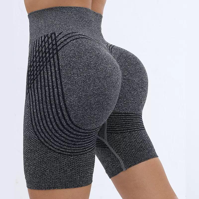 Seamless High-Waist Peach Lift Yoga Pants with Tummy Control