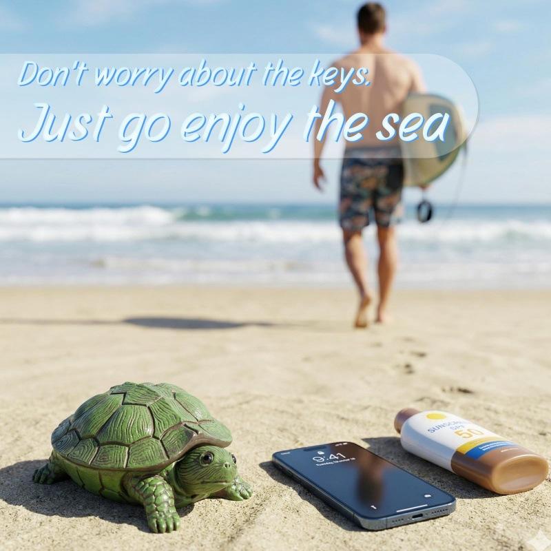 Resin Turtle Key Storage Box Decorative Desktop Organizer for Home Multifunctional Hidden Compartment Ornament Sculpture
