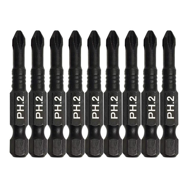 Magnetic S2 Steel Hardened Hex Ball Head Air Driver Bit 1/4" Pneumatic Screwdriver Attachment
