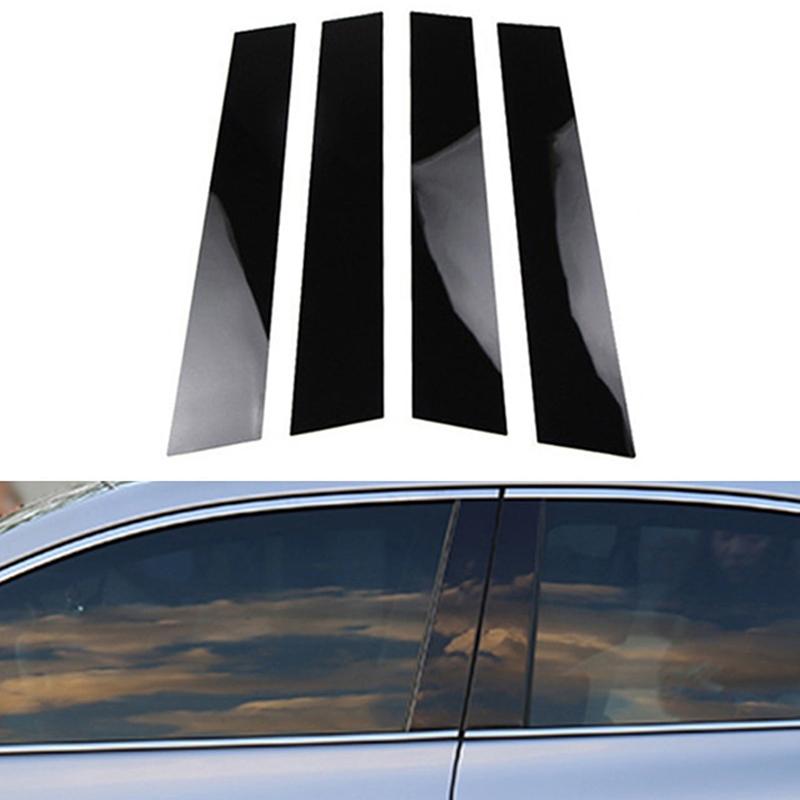4Pcs Car Central Middle Column PC Window Trims Decoration B C Pillar Strip Car Good For VW Golf MK7 2013-2020