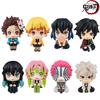 8 Stück/Set Dämonentöter Figuren Spielzeug Anime Kimetsu no Yaiba Q Version Sitzend Nachschau PVC Figur Modell Puppe Geburtstagsgeschenke