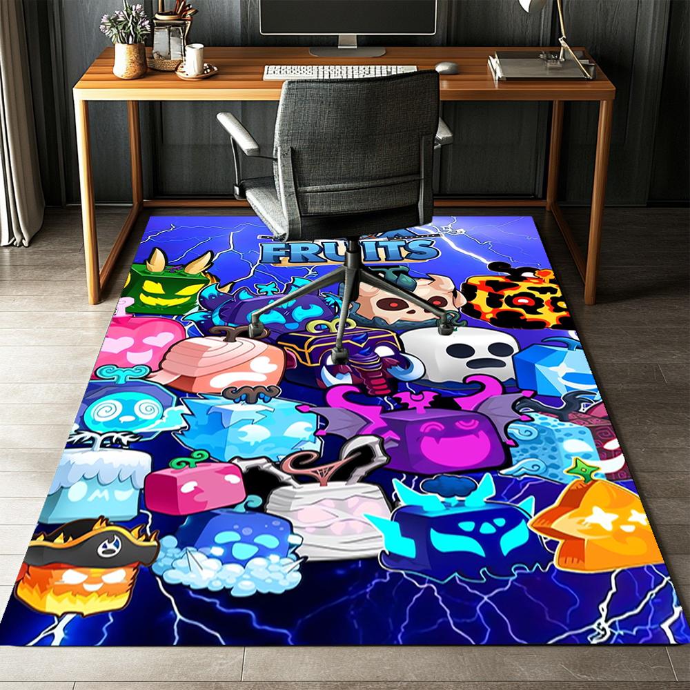 Blox Fruits Printed Carpet,Rug,for Office Chair Living Room Bedroom Kitchen Room Decor Gifts.