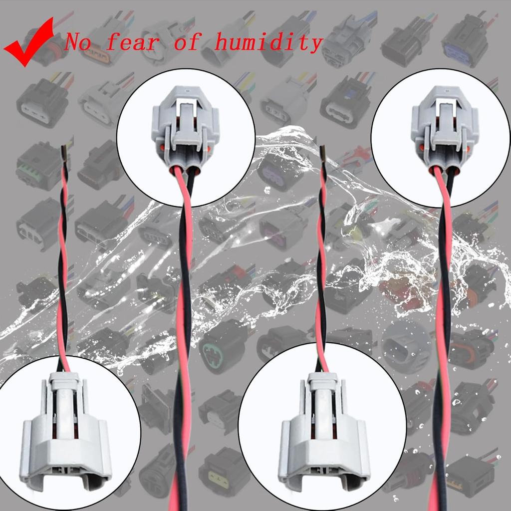 Set of 8PCS Fuel Injector Connector Plug Harness Pigtail Wire Fits 1998-2005 for Toyota Lexus 4Runner LX470 4.7 V8