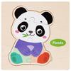 Wooden Cartoon Animal & Transport Puzzle for Toddlers, Educational Toy for Ages 2-3