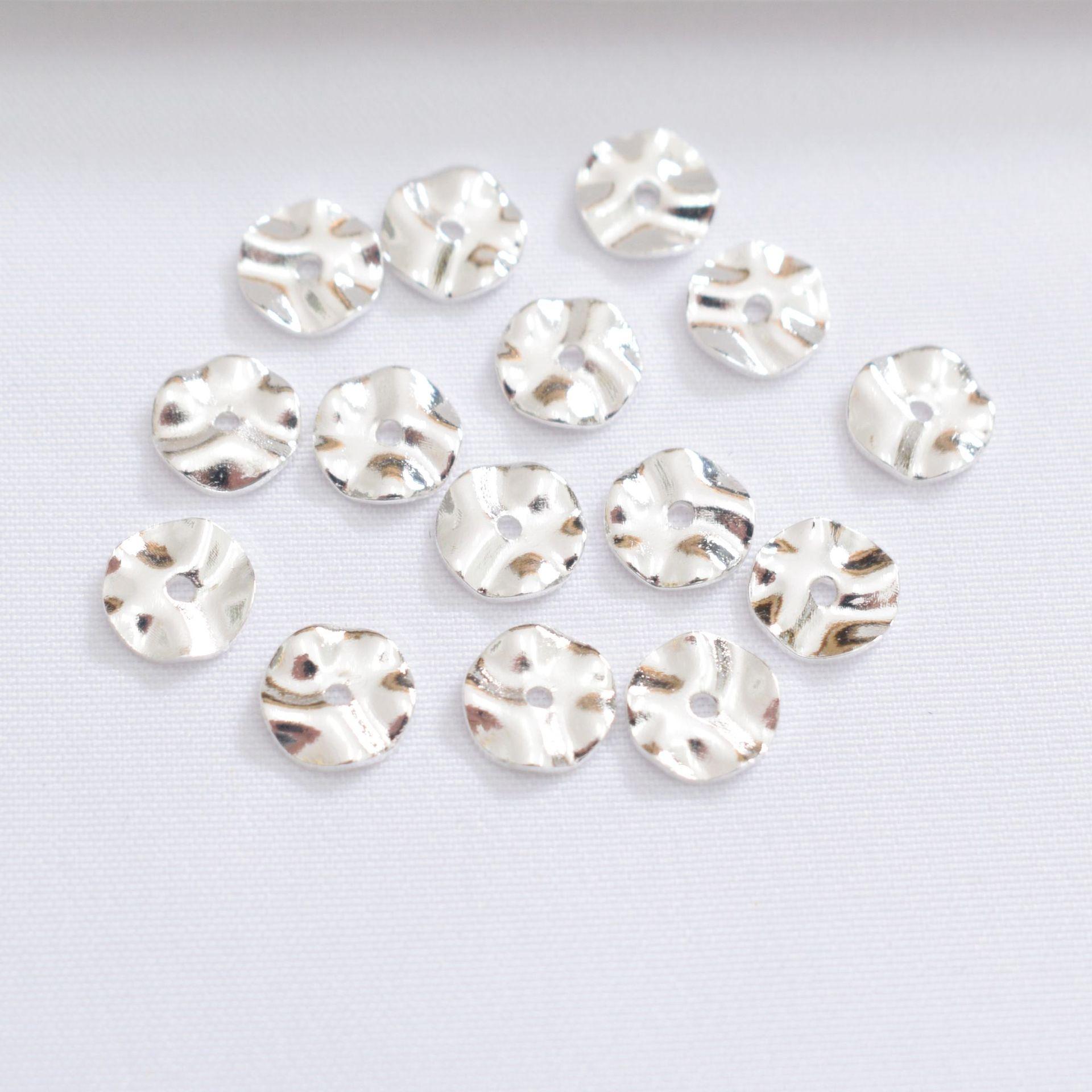 

100 шт., сохраняющих цвет 14-каратного золота, неровной текстуры, круглая прокладка, ретро-барочная водная рябь, прокладка специальной формы A31 6mm