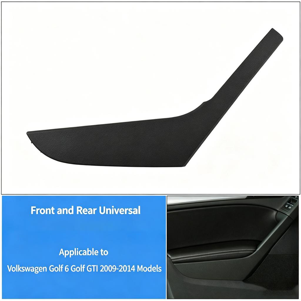 For Volkswagen VW Black Left Right Interior Door Pull Handle Cover Trim Golf 6 GTI MK6 5K4868039A 5K4868040A 2009-2014