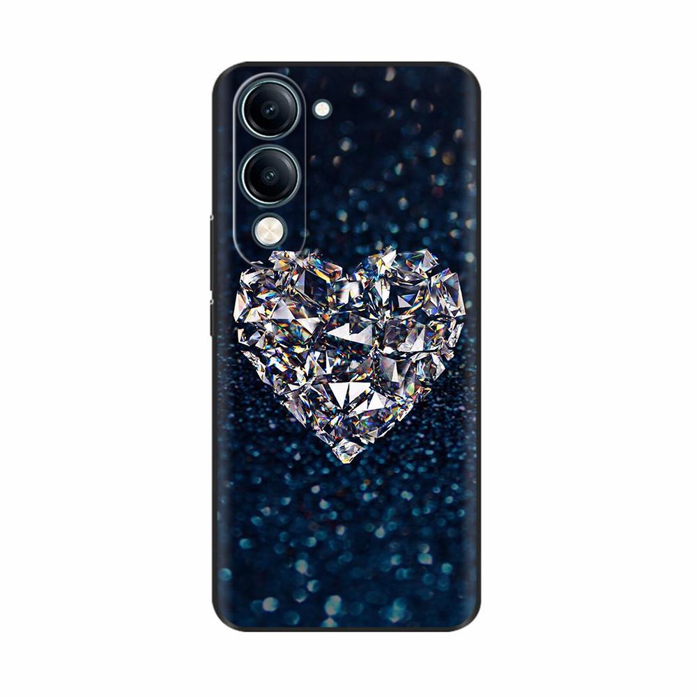 For Vivo Y19 Case 1915 Soft TPU Luxury Cute Silicone Case Bumper Back Phone Cover Coque For Vivo Y19s 2025 Cases V2419 Fundas