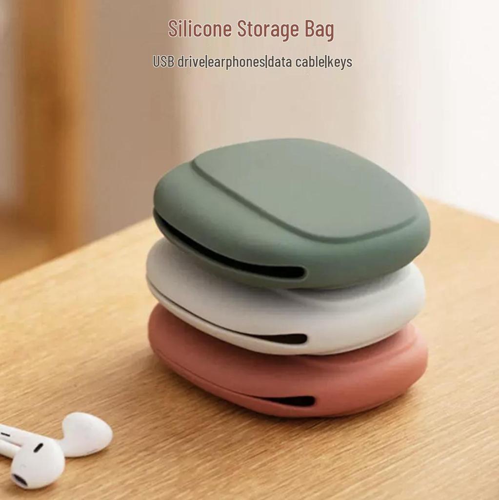 Silicone Earphone and Data Cable Storage Bag