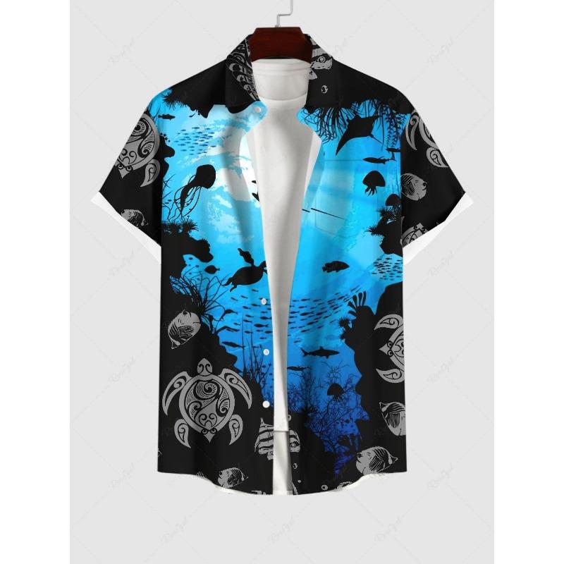 

Летняя мужская рубашка больших размеров с 3D-принтом, гавайская рубашка на пуговицах, пляжная рубашка для отпуска, рубашка с коротким рукавом, повседневная рубашка для мужчин 5XL