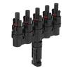 2PCS Branch Connector 5 to 1 Photovoltaic Cable Connecting Pipe for Solar Energy Panel Solar Branch Connectors Branch Connector