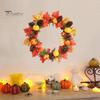 Autumn Theme Party Supplies Thanksgiving Day Wall Sticker, Pumpkin/Pinecone/Leaf Print Garland Shape Waterproof PVC Fall Window Clings Decal,